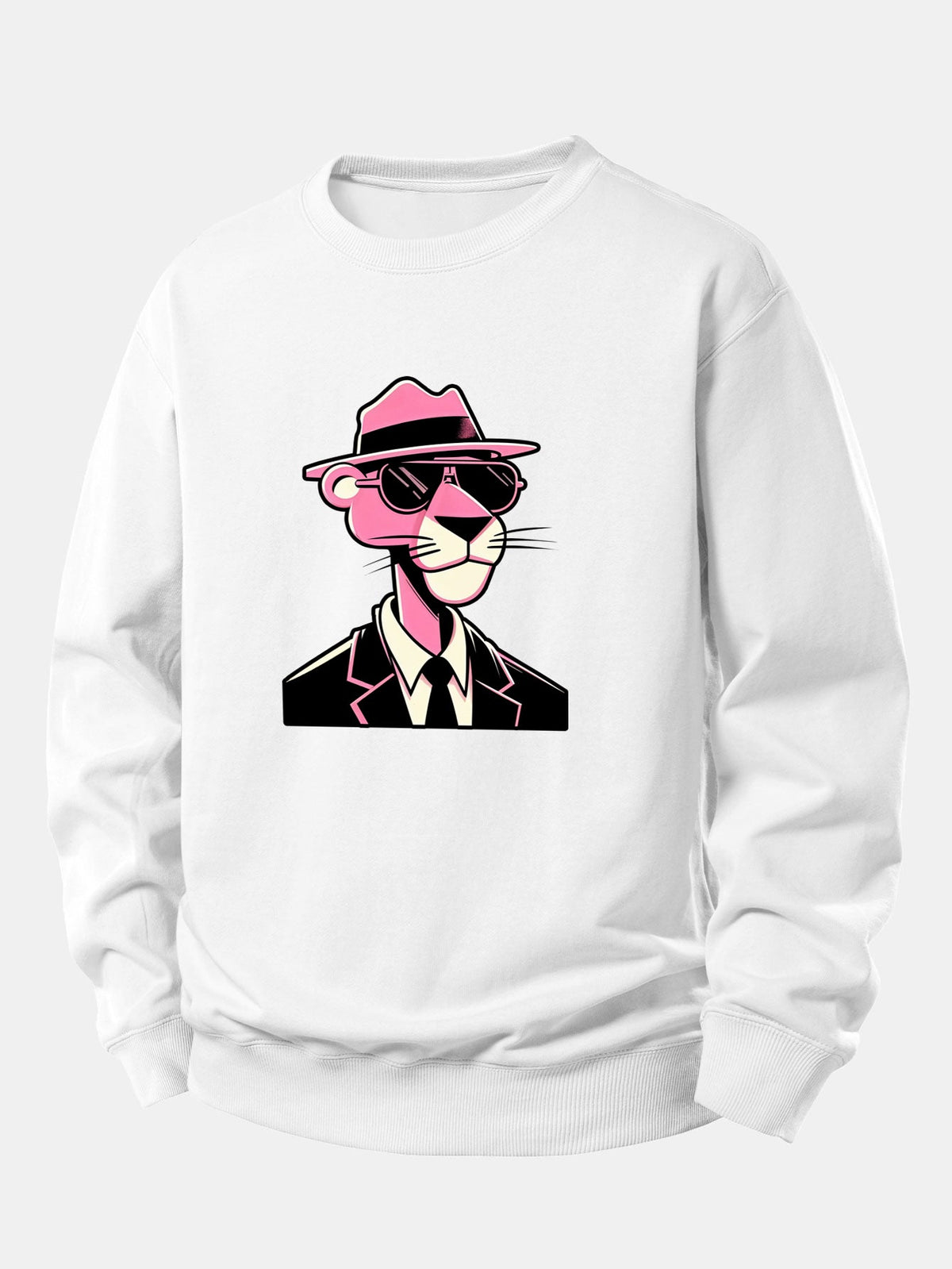 Men's Relaxed Fit Graphic Crew Neck Sweatshirt – Casual Long Sleeve Streetwear Pullover for Autumn and Winter