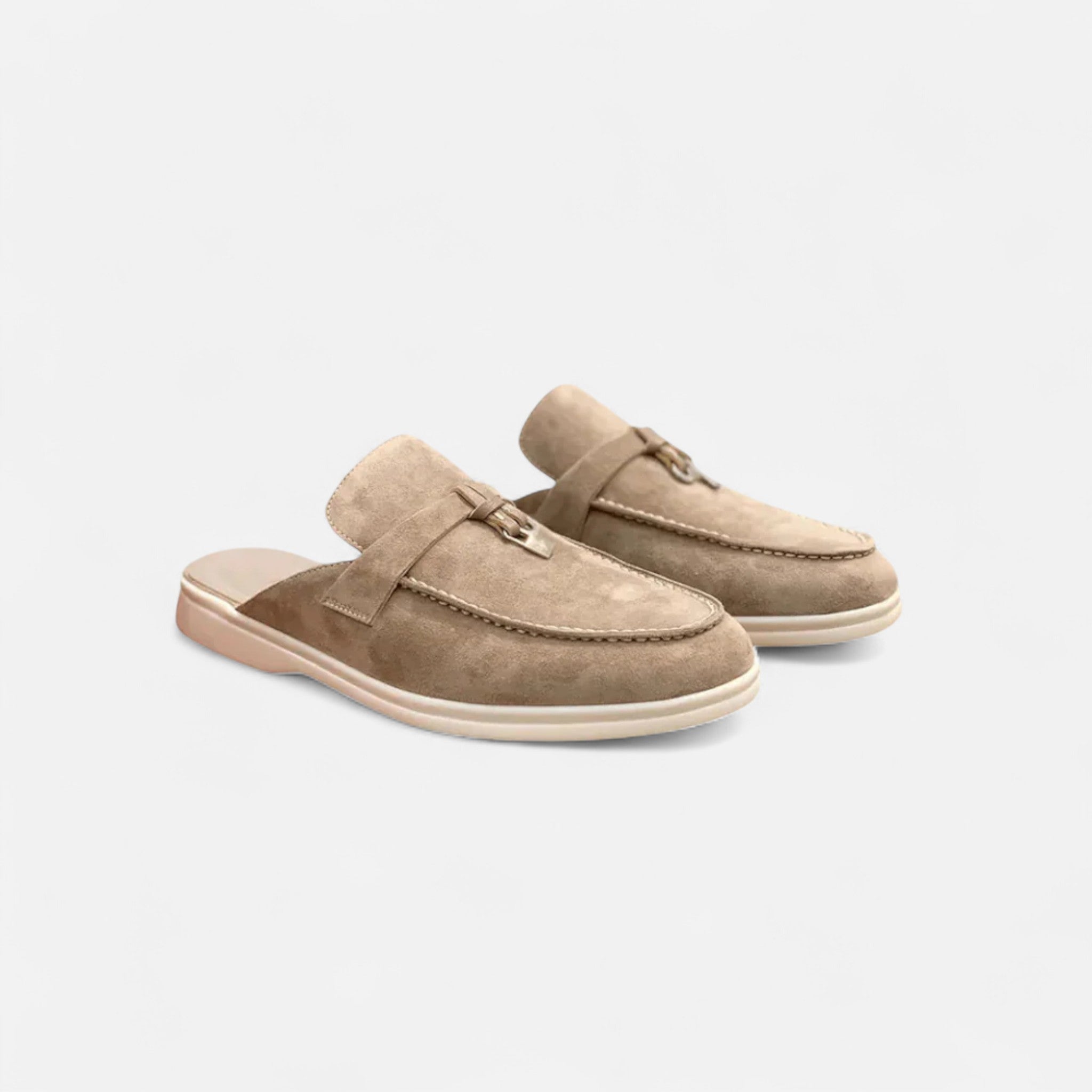 Valmonti | Women’s Mule Loafers – Refined Suede Elegance