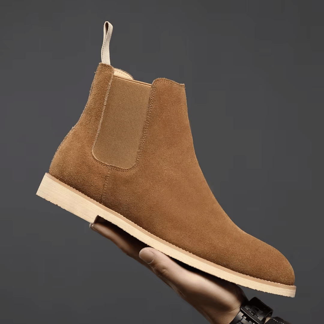 Men’s Suede Footwear Classic Slip Boots On Ankle Style for Casual and Smart-Casual Wear