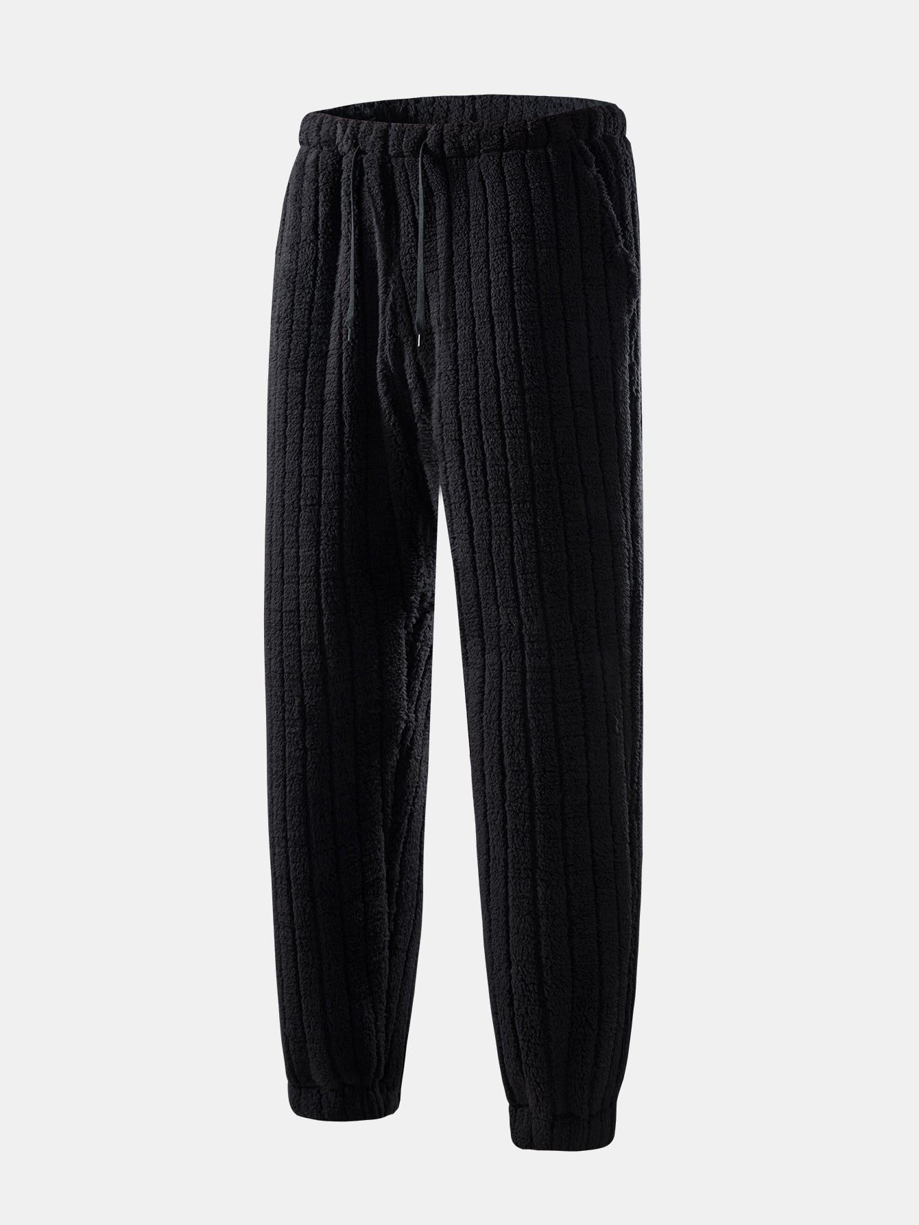 Men’s Zip-Up Teddy Fleece Tracksuit – Warm Relaxed Set for Winter Casual Wear