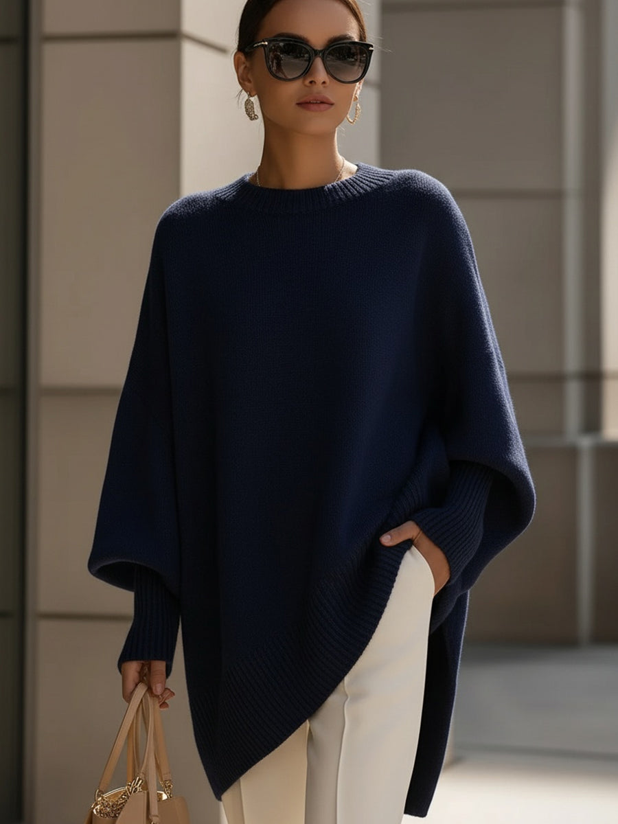 Dámsky oversized pletený sveter – voľná vrstva na jeseň a zimu