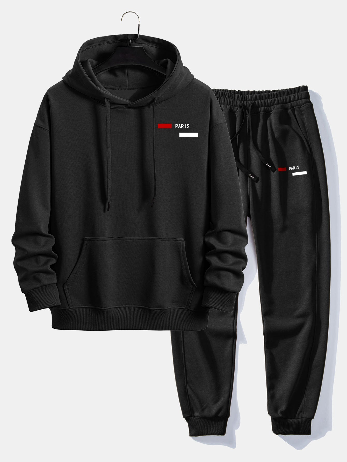 Men’s Relaxed Fit Tracksuit – Cotton Blend Hoodie and Joggers for Casual Streetwear