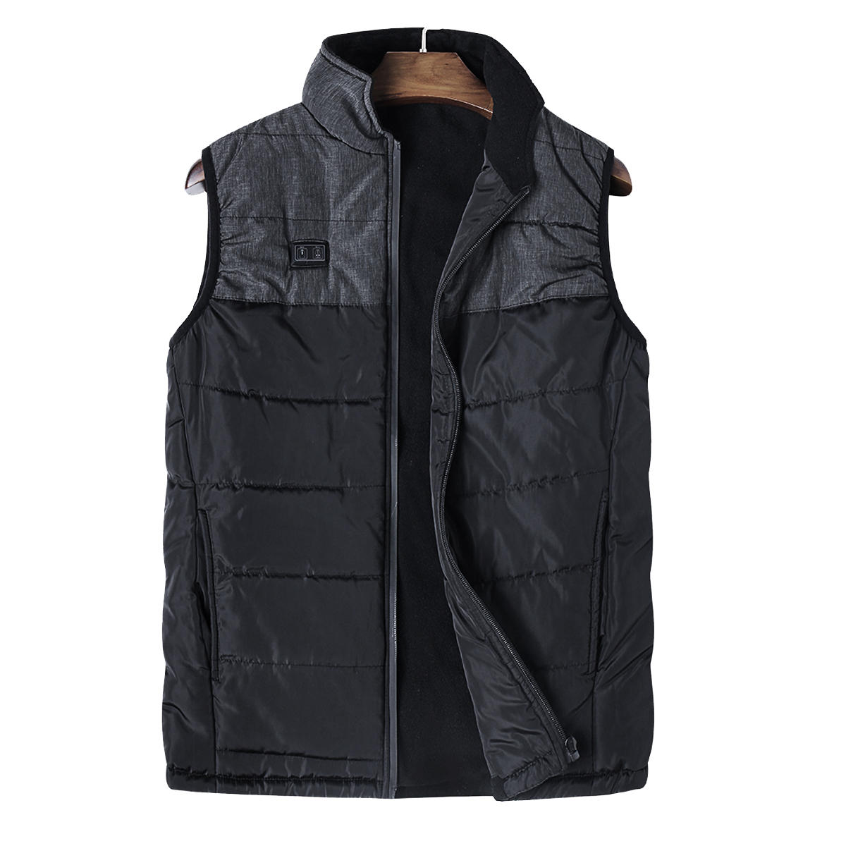 Men’s USB Heated Puffer Vest – Dual-Control Bodywarmer with Front and Back Heating Zones