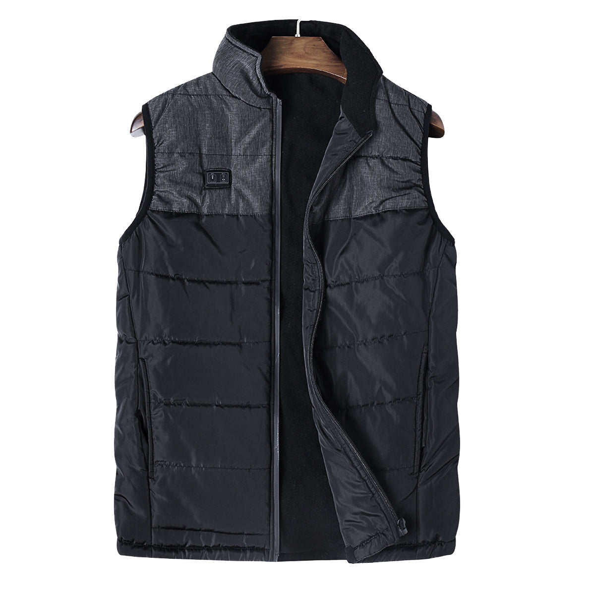 Men’s USB Heated Puffer Vest – Dual-Control Bodywarmer with Front and Back Heating Zones
