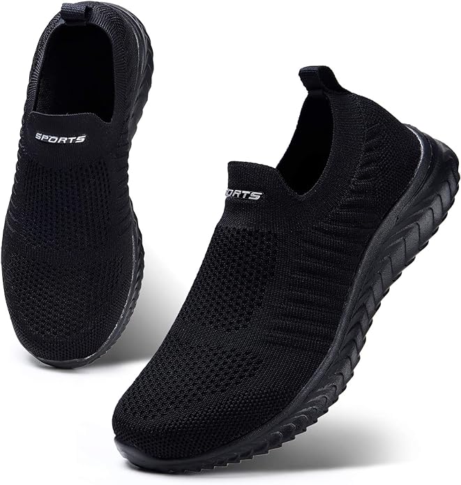 Pantofi sport ușori pentru femei, slip-on, cu amortizare pentru confort la mers