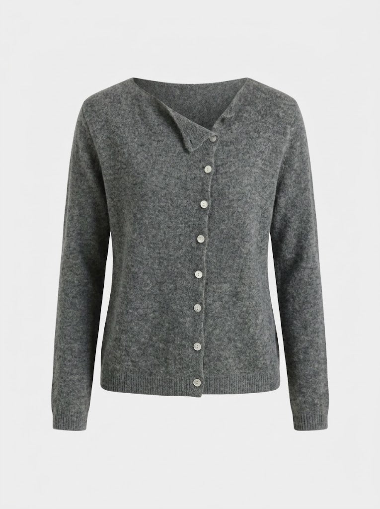 Maglione in maglia da donna con bottoni sul davanti – Capo leggero e comodo a maniche lunghe per l’autunno