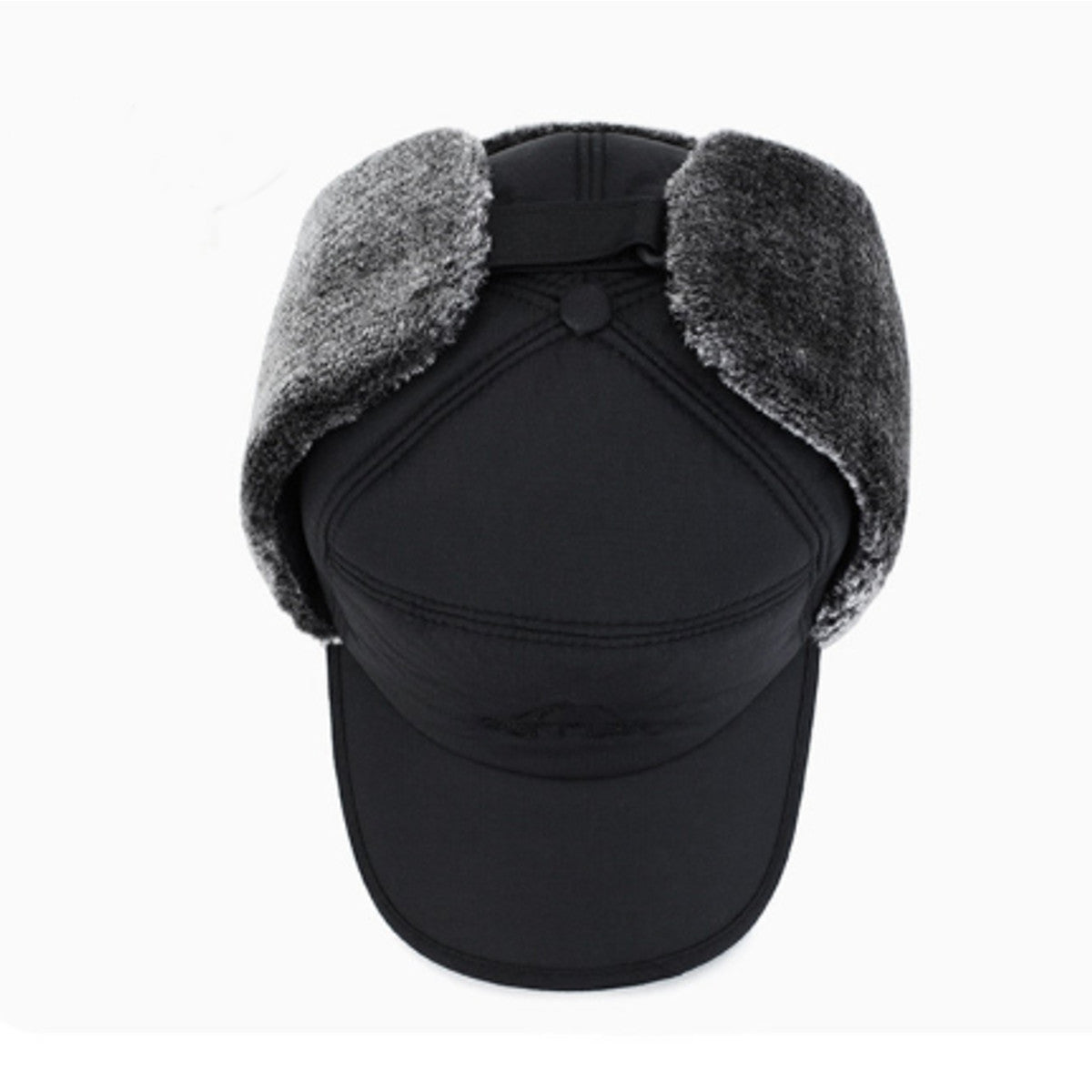Geïsoleerde wintermuts voor heren in jagersstijl - outdoor muts die de oren bedekt met afneembaar gezichtsmasker