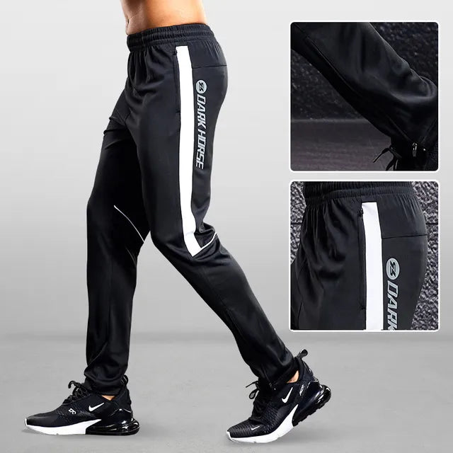 Pantalones Deportivos para Hombre con Cremalleras en los Bolsillos, Corte Cónico, Pantalones de Entrenamiento Ligeros