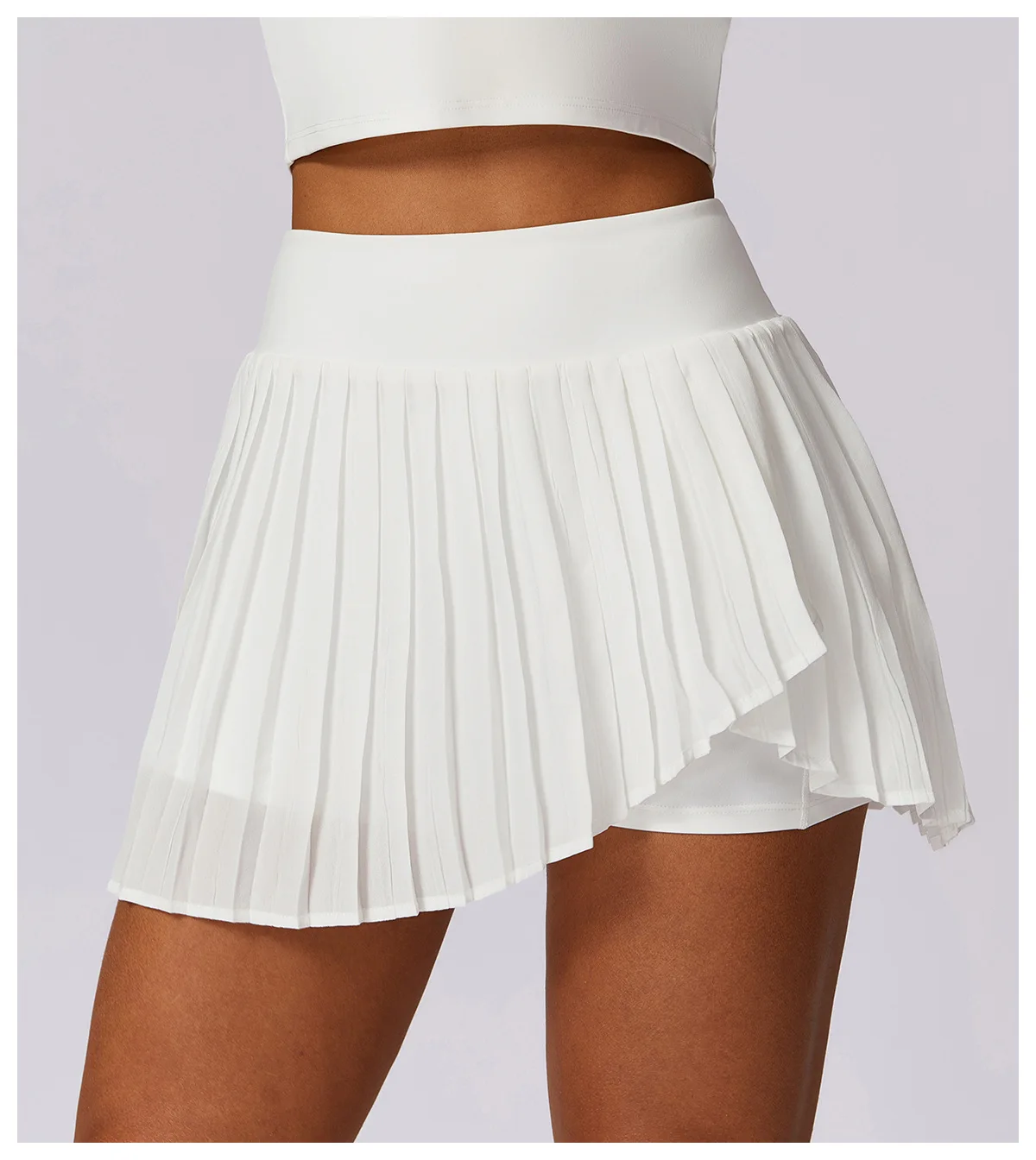 Geplooide tennisskort voor dames – Sportieve stijl met hoge taille voor training en op de tennisbaan