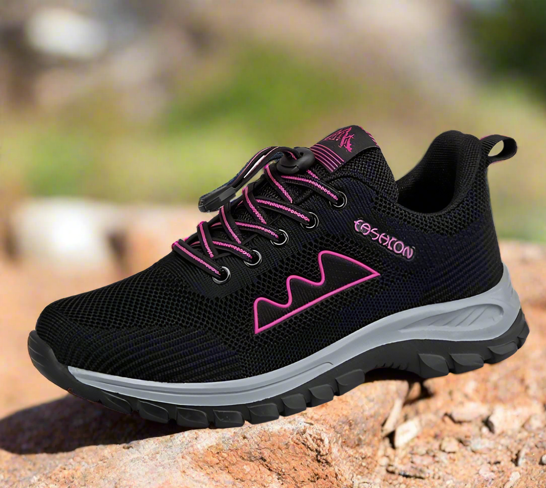 Męskie lekkie niskie buty trekkingowe - przewiewne buty outdoorowe z szybkim sznurowaniem i wytrzymałą podeszwą o dobrej przyczepności na szlaki, spacery, podróże, biwakowanie i codzienne przygody