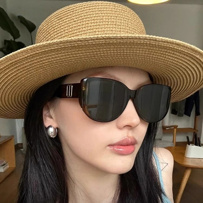 Dámské oversized sluneční brýle s kočičími očky, polarizované s UV ochranou