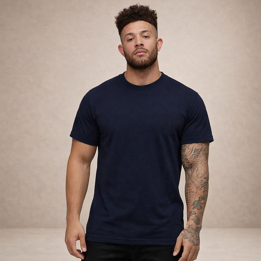 Men’s Slim Fit Crew Neck Essential Cotton T-Shirt