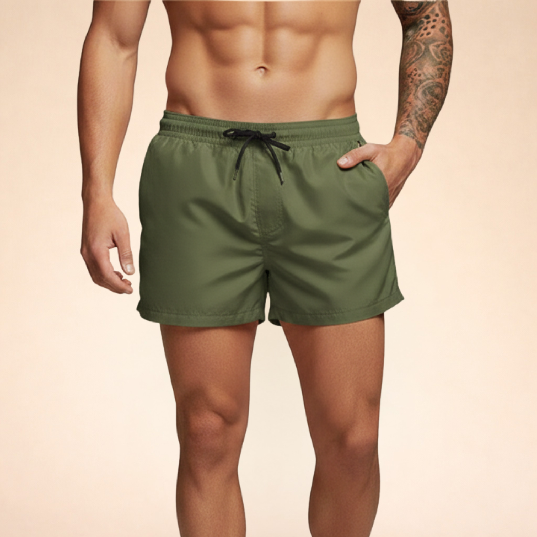 Men’s Quick-Drying Swim Shorts – Lightweight Stretch Drawstring Style for Beach Pool and Holiday Wear