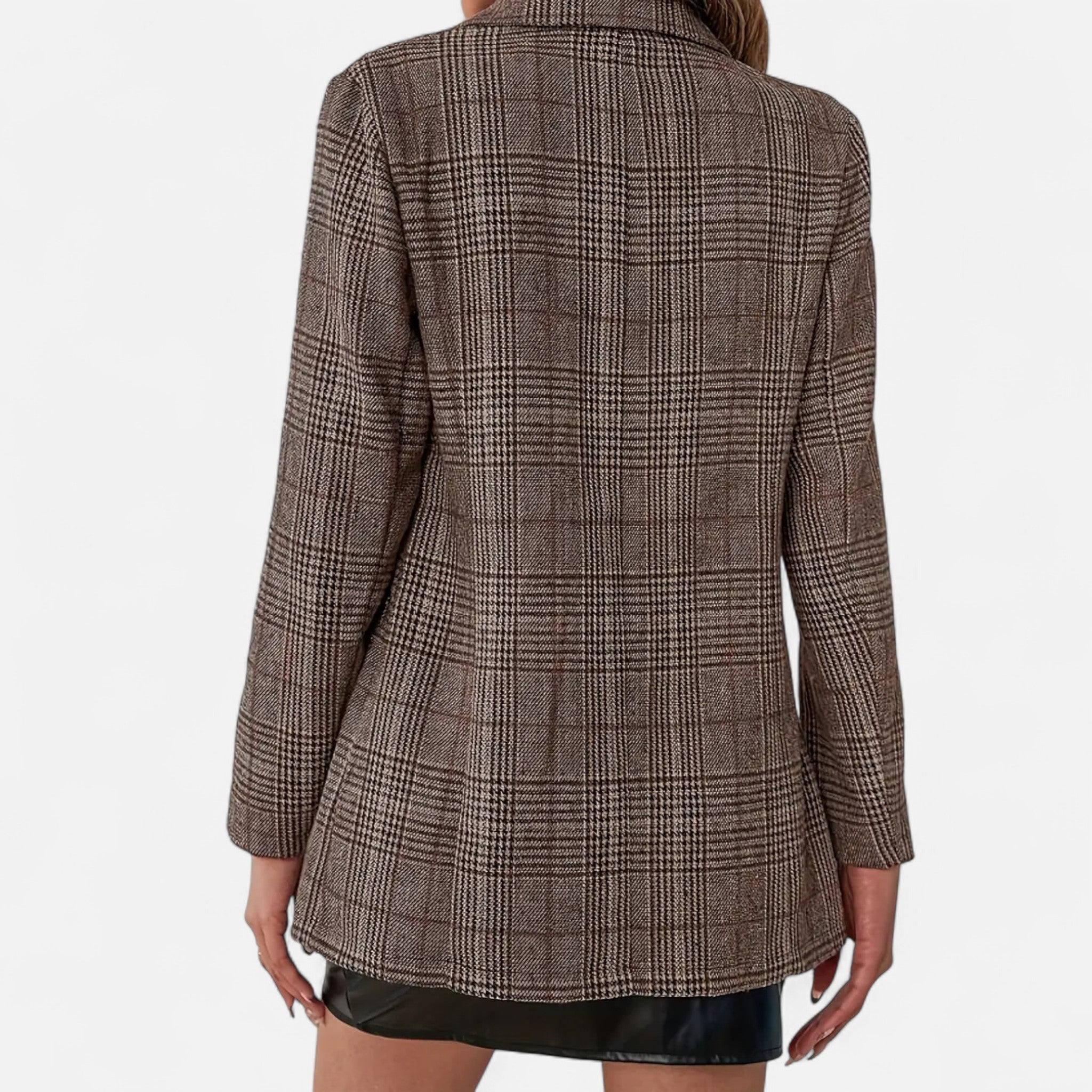Valmonti | Women’s Plaid Blazer – Single-Breasted Heritage