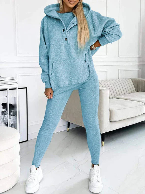Set met hoodie en legging voor dames – Gezellige tweedelige outfit voor casual dagen