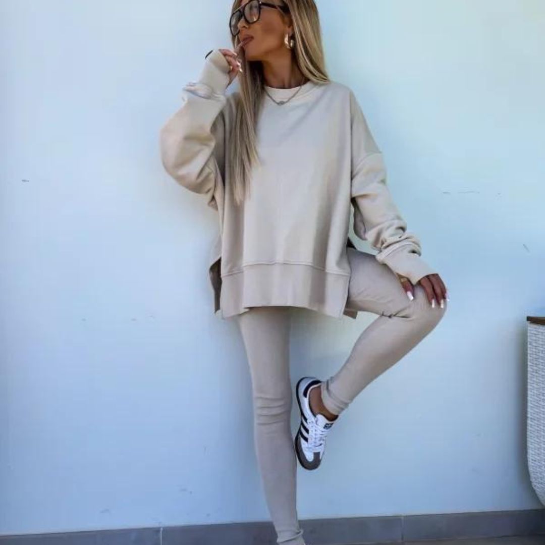 Női oversized pulóver- és leggingsszett – laza kétrészes összeállítás hétköznapokra