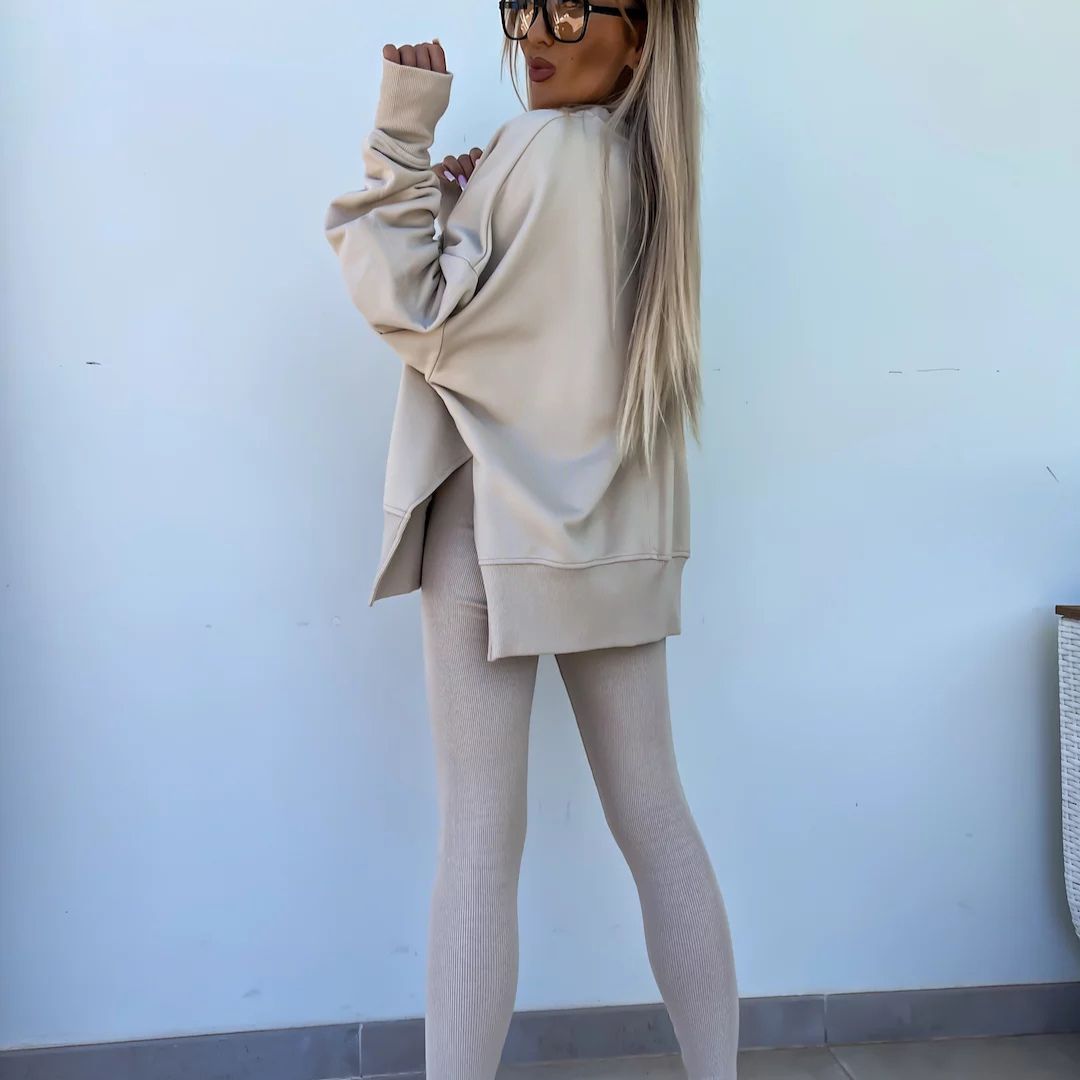 Női oversized pulóver- és leggingsszett – laza kétrészes összeállítás hétköznapokra
