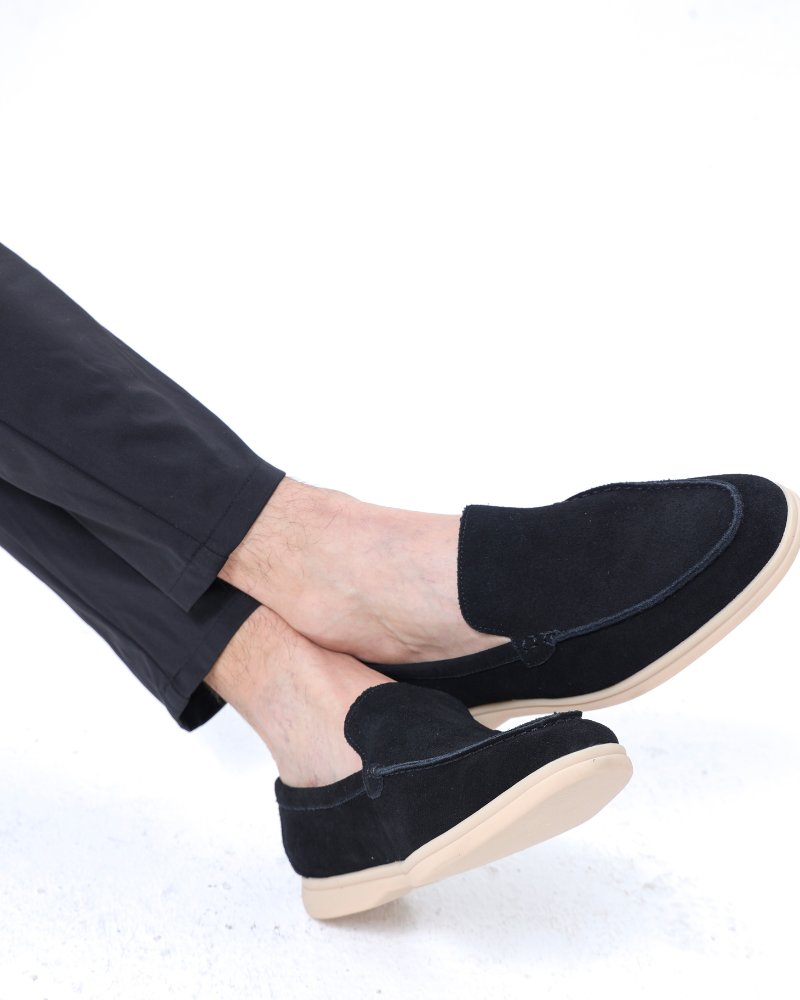 Pantofi bărbătești premium slip-on din piele întoarsă, casual-eleganți