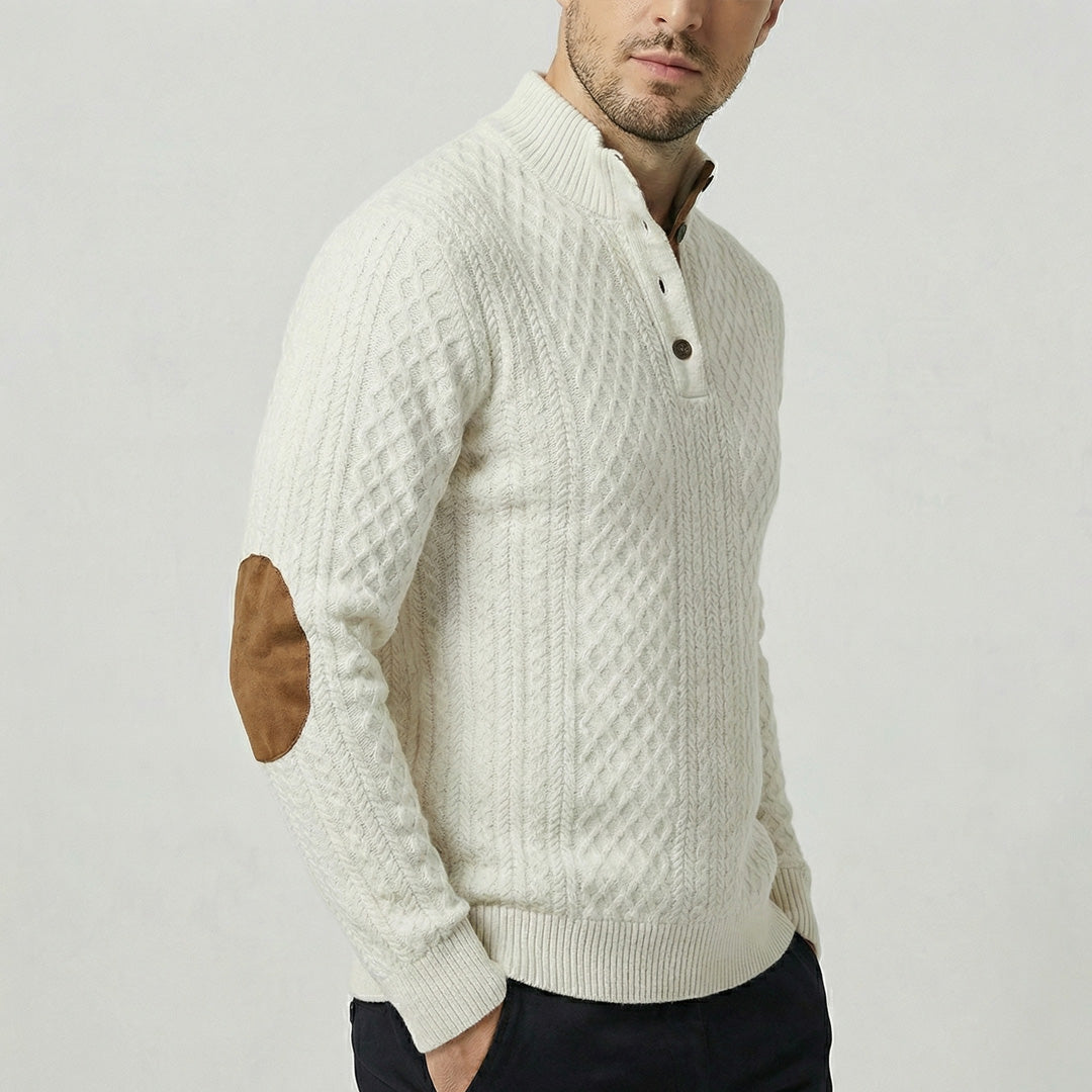 Crown – High Collar Knit Pullover Sweater