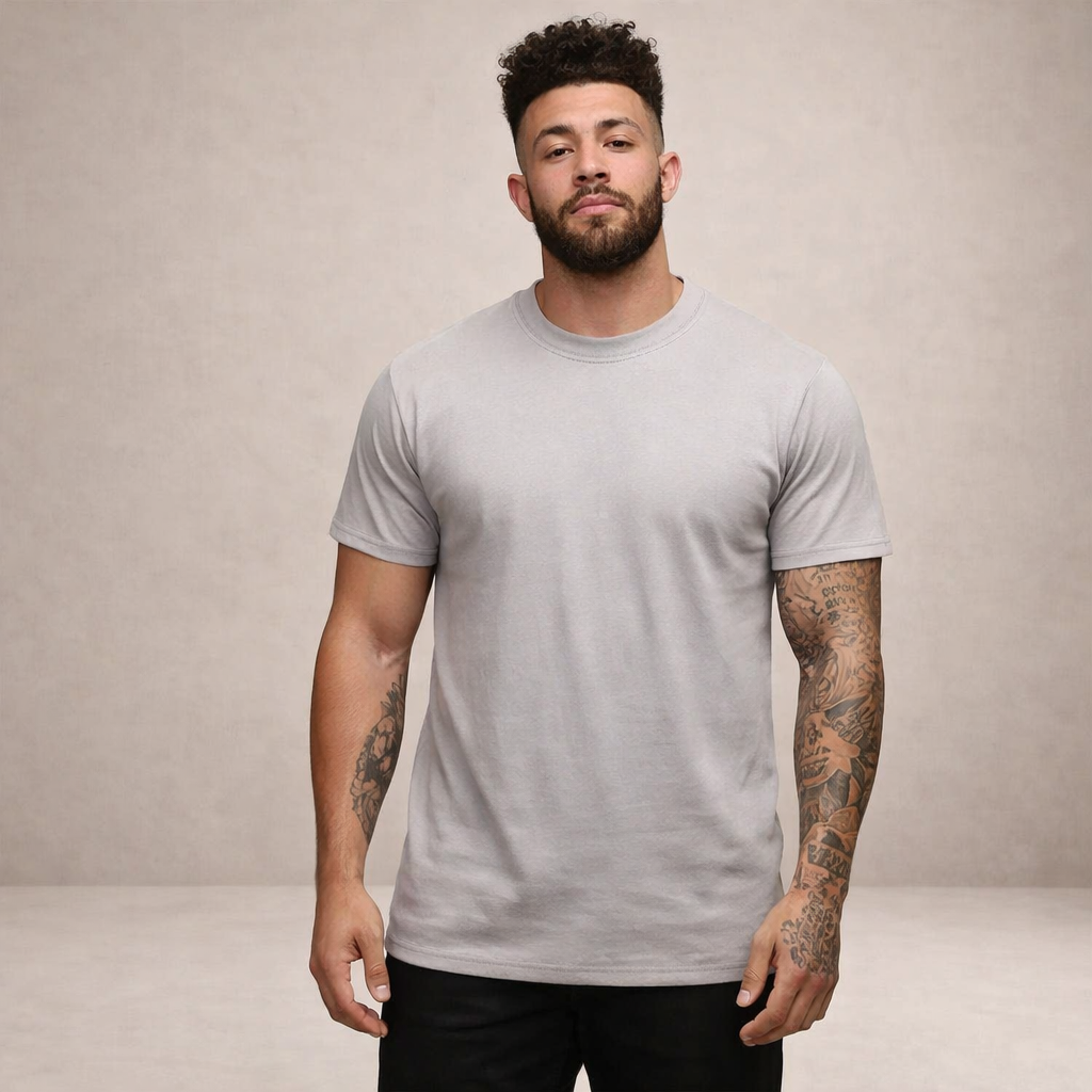 Men’s Slim Fit Crew Neck Essential Cotton T-Shirt