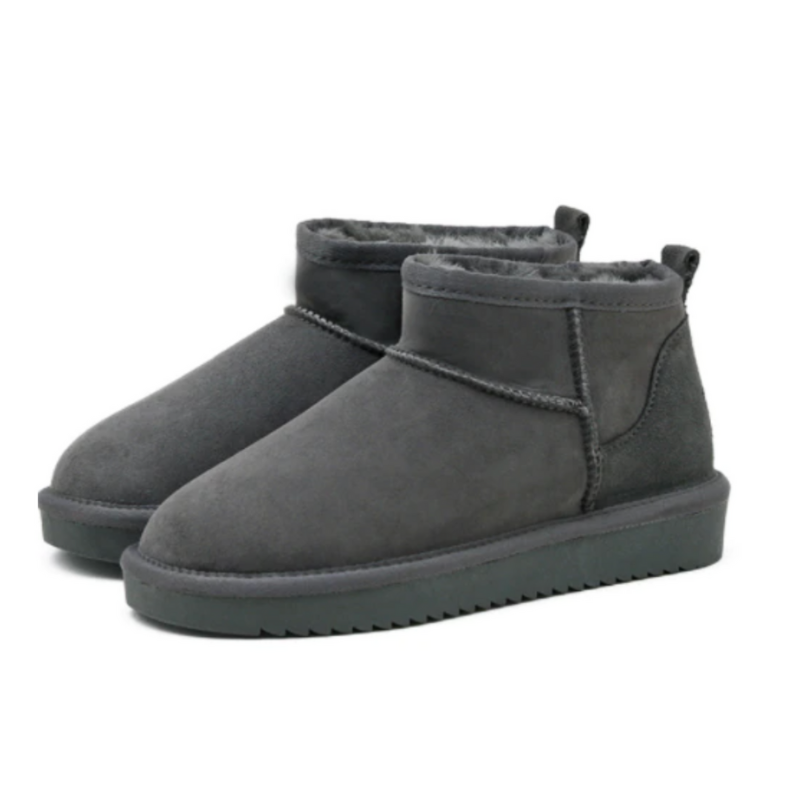 Women’s Boston Mini Boots Stylish Winter Footwear Comfortable Warm Fleece-Lined Ankle Boots