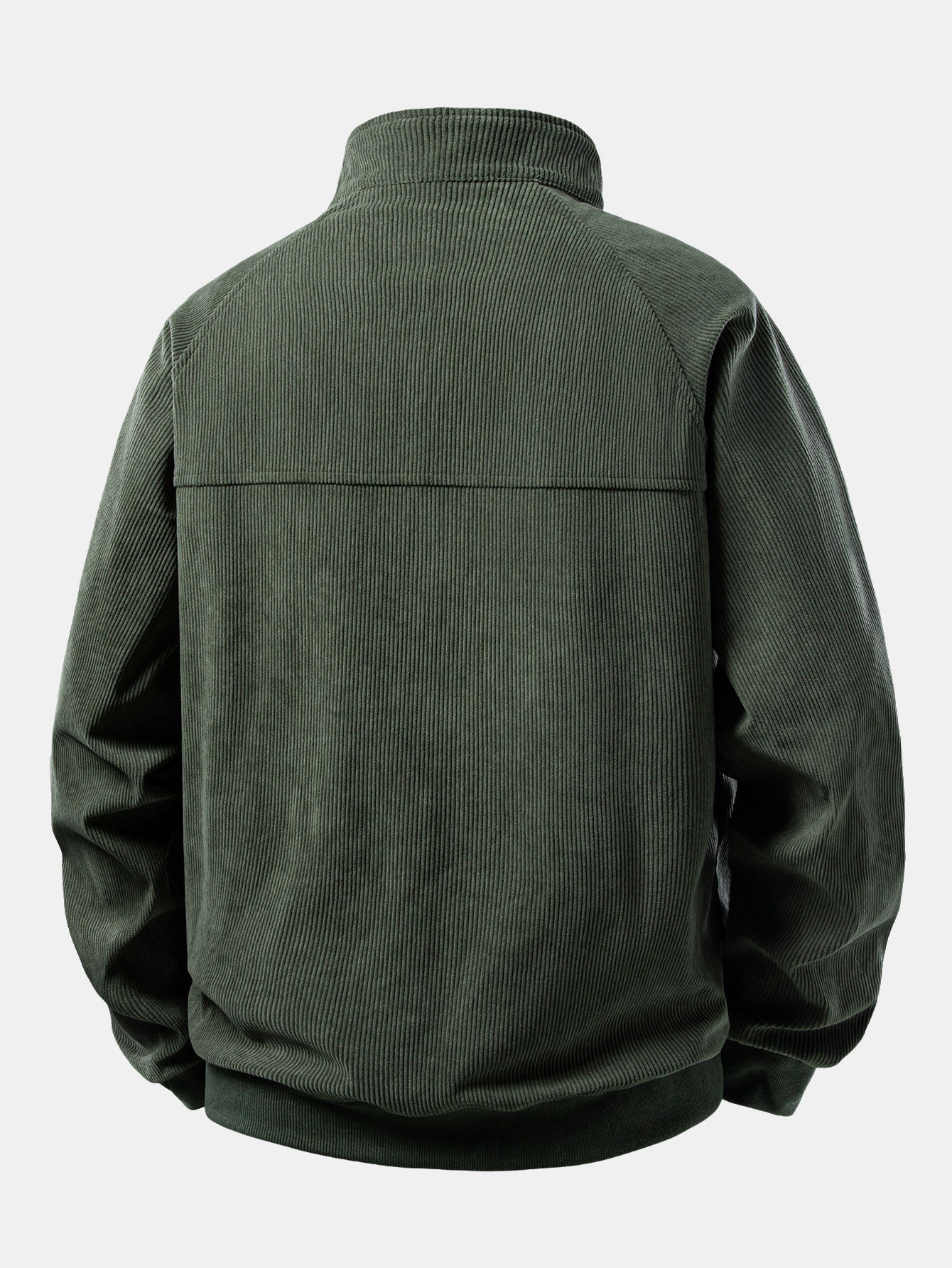 Men’s Corduroy Quarter-Zip Sweatshirt – Relaxed Raglan Pullover for Cooler Days