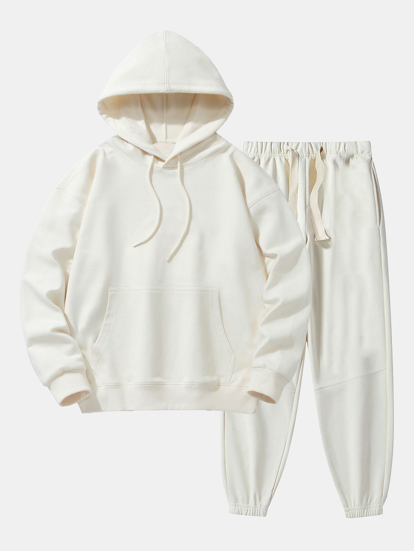 Men’s Heavyweight Drop-Shoulder Tracksuit – Relaxed Cotton Blend Hoodie and Joggers for Everyday Wear