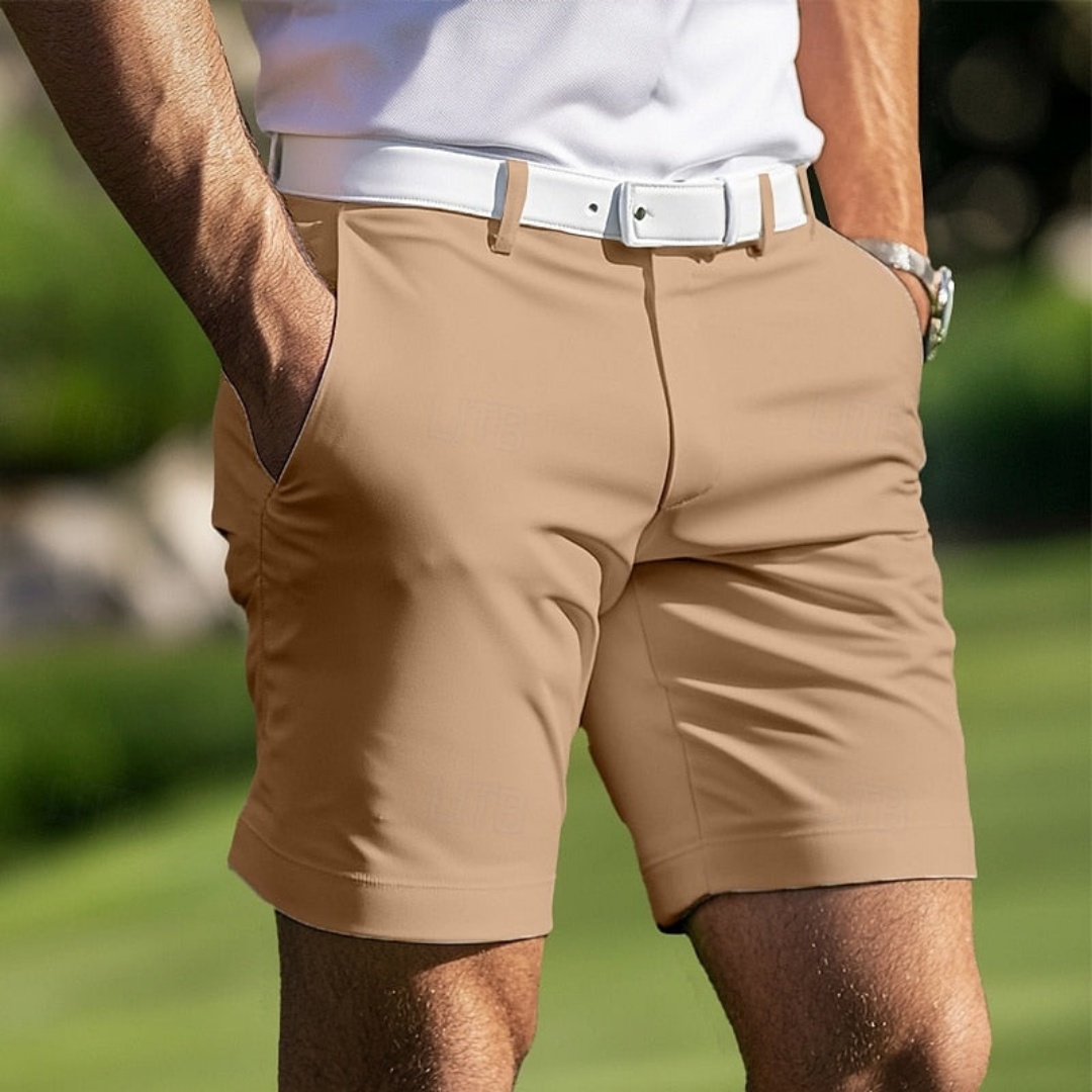 Shorts estivi da uomo dalla vestibilità regolare - Pantaloncini casual traspiranti con tasche laterali e passanti per cintura