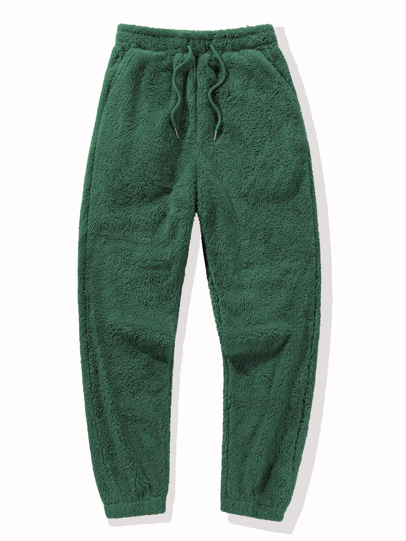 Men’s Plush Teddy Fleece Tracksuit – Relaxed Hoodie and Joggers for Winter Lounging