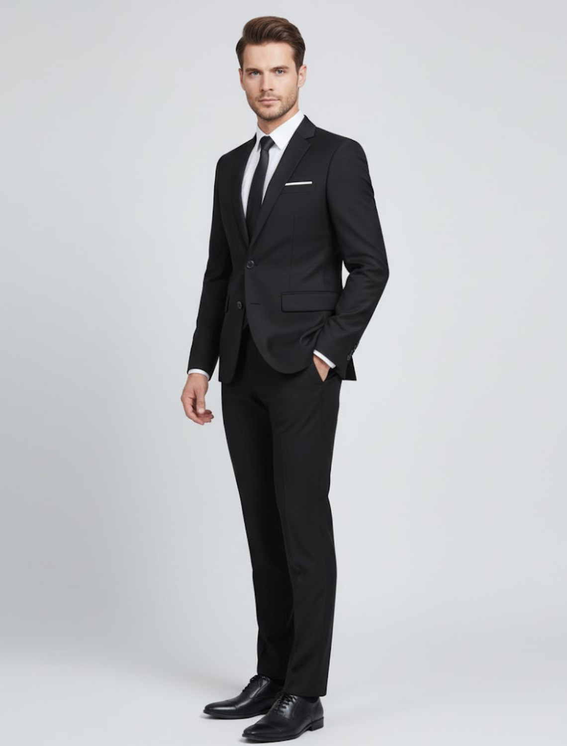 Costume deux pièces ajusté pour homme – Élégance moderne pour le printemps et l’été, au bureau et lors d’événements formels