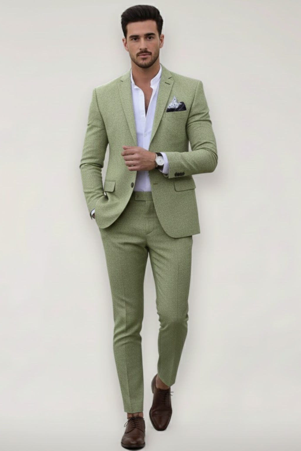 Costume deux pièces ajusté pour homme – coupe slim, idéal pour les mariages de printemps et les affaires