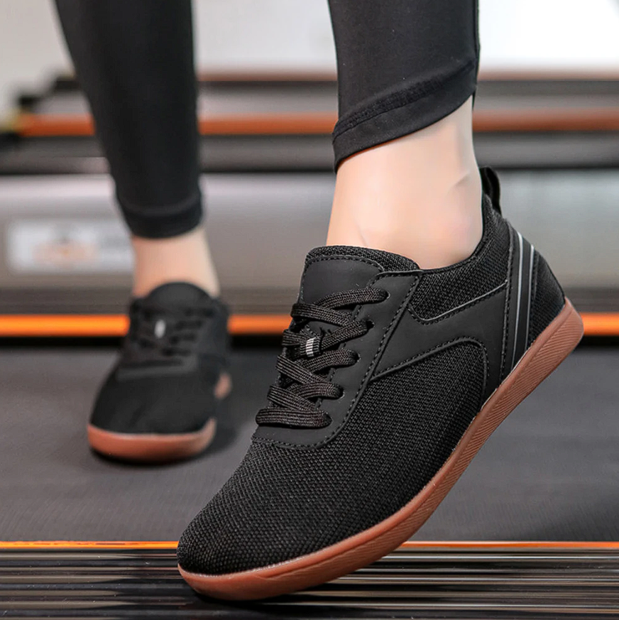 Leichte Barfuß-Trainingsschuhe für Damen – atmungsaktive Schnürschuhe mit flexiblen Sohlen für täglichen Komfort und legere Unternehmungen