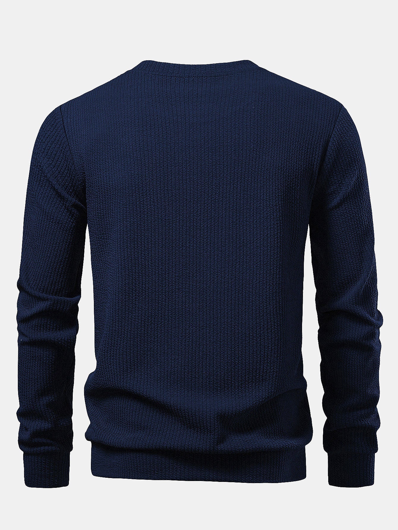 Men’s Textured Crewneck Sweatshirt – Regular Fit Everyday Layer for Cooler Days