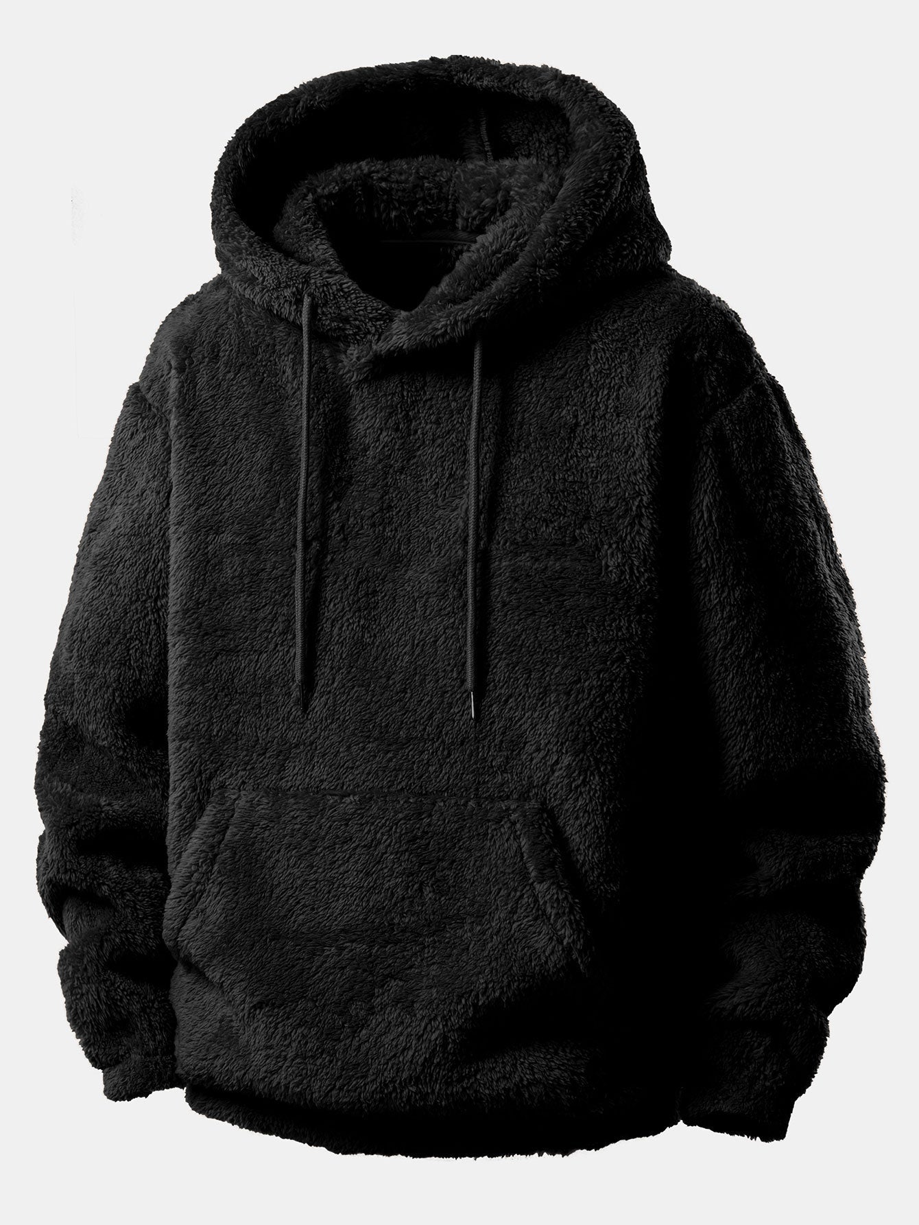 Men’s Teddy Fleece Hoodie and Shorts Set – Relaxed Two-Piece for Casual Days