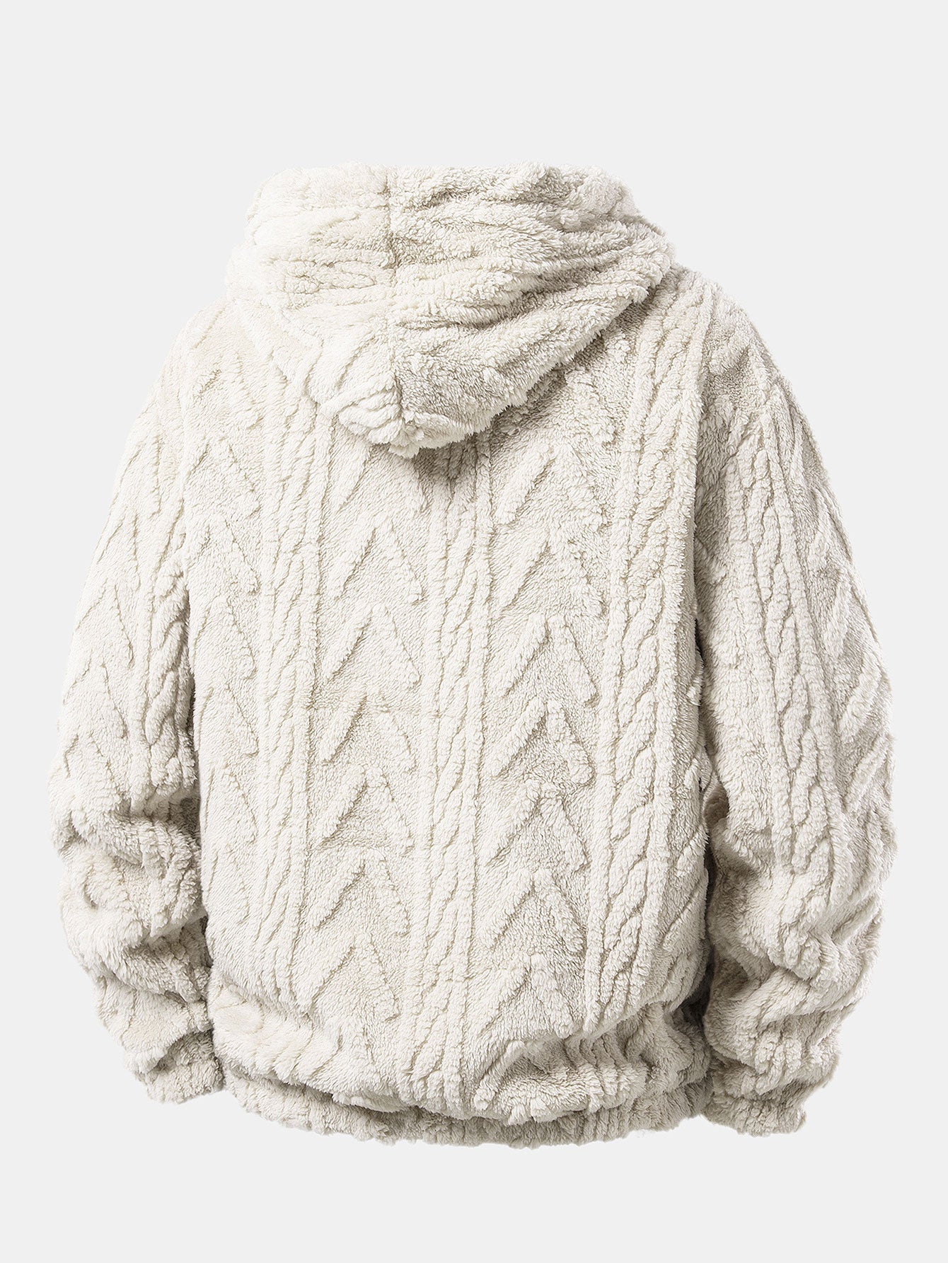 Men’s Teddy Fleece Two-Piece Set – Relaxed Hoodie and Joggers for Cold Days