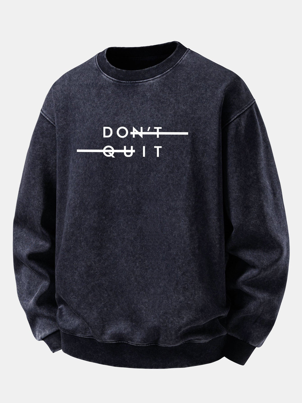 Bluză bărbătească vintage din bumbac prespălat, cu imprimeu frontal - croială lejeră, bluză streetwear cu guler rotund, pentru ținutele de zi cu zi