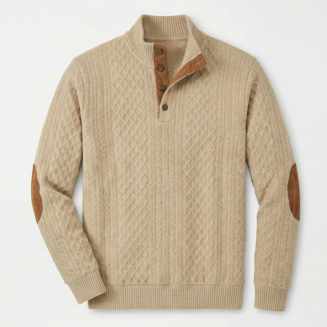 Crown – High Collar Knit Pullover Sweater
