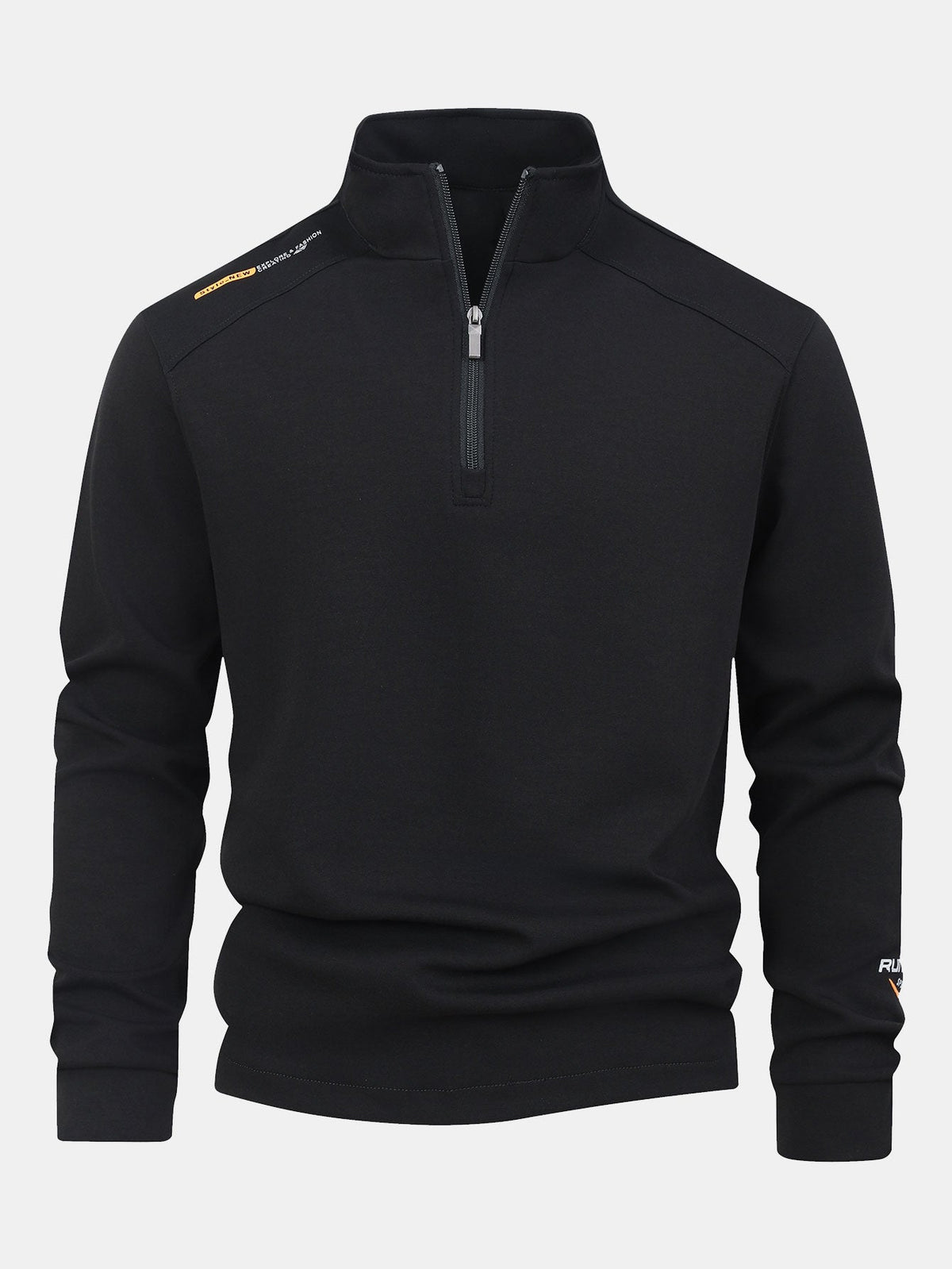 Men's Cotton Blend Quarter-Zip Sweatshirt – Regular Fit Stand Collar Pullover for Casual Everyday Wear