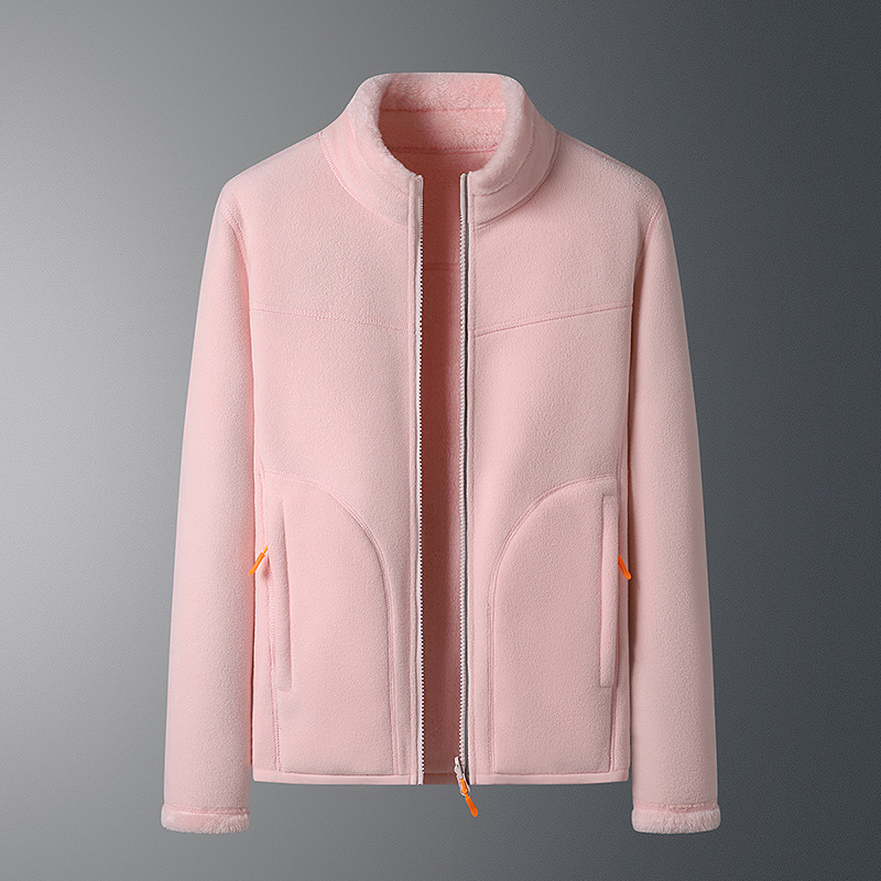Veste polaire zippée pour femme – couche douce à col montant pour une tenue décontractée