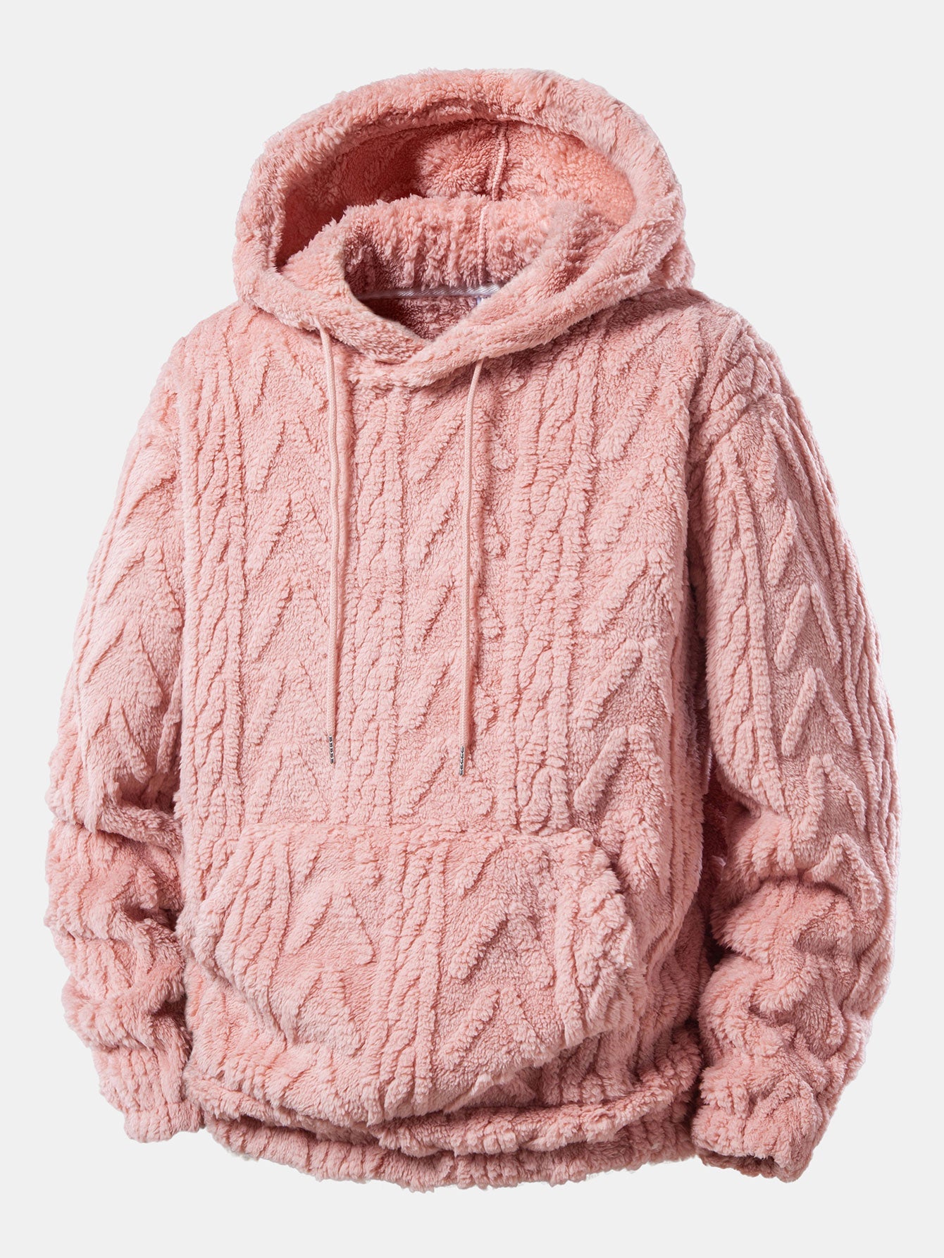 Men’s Teddy Fleece Two-Piece Set – Relaxed Hoodie and Joggers for Cold Days