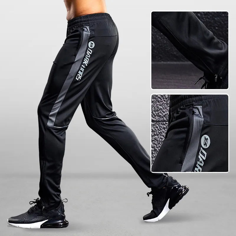Pantalones Deportivos para Hombre con Cremalleras en los Bolsillos, Corte Cónico, Pantalones de Entrenamiento Ligeros