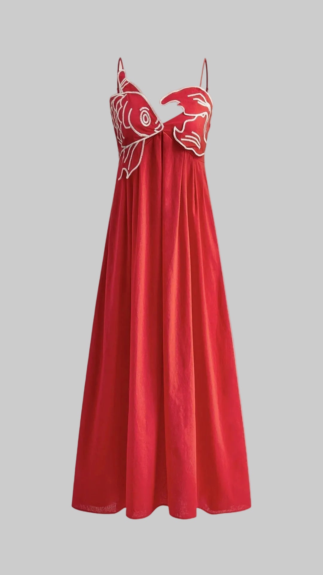 Women’s Empire Waist Maxi Dress – Embroidered Bodice Style for Summer Ceremonies