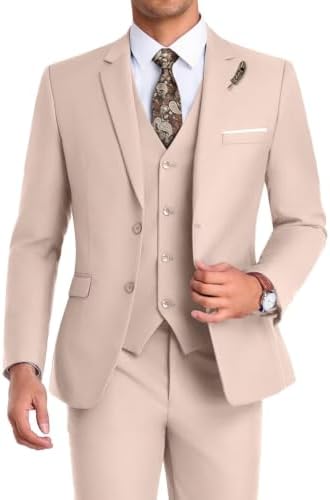 Men’s Formal Three-Piece Suit – Sleek Tailoring for Weddings and Business