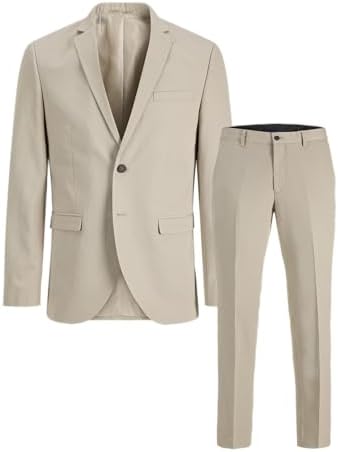 Men’s Super-Slim Formal Suit Set – Streamlined Two-Piece Tailoring for Business and Events