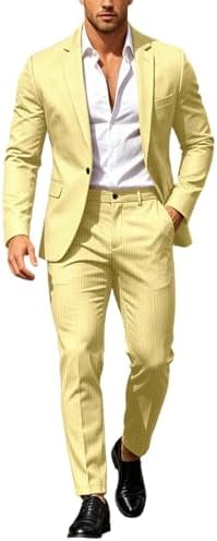 Men’s Modern Two-Piece Suit – Single-Button Blazer Set for Celebrations and Business