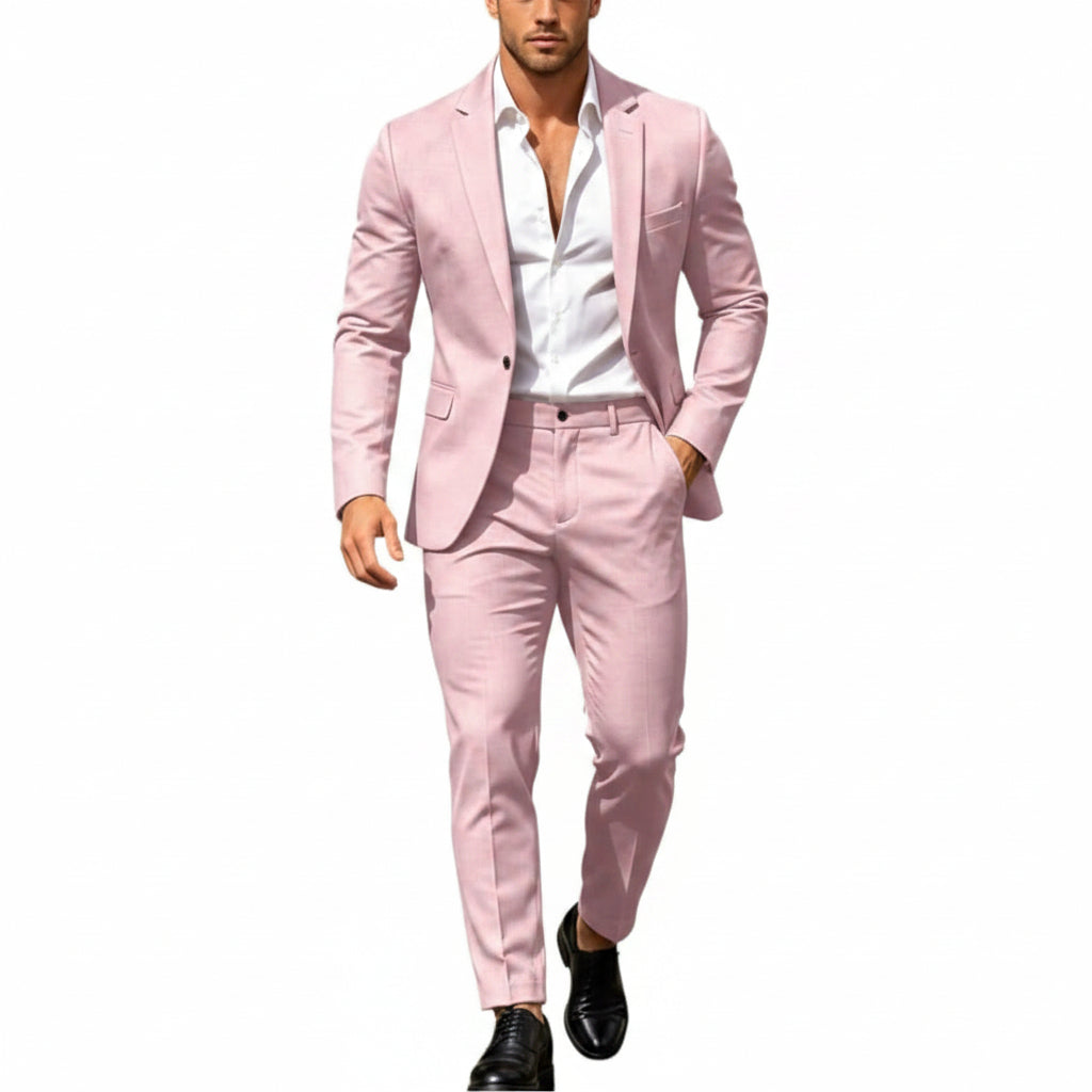 Men’s Lightweight Two-Piece Suit – Refined Tailoring for Weddings and Business