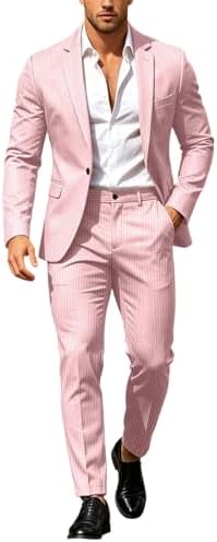 Men’s Modern Two-Piece Suit – Single-Button Blazer Set for Celebrations and Business