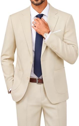 Men’s Contemporary Two-Piece Suit – Slim Tailored Set for Business and Formal Events