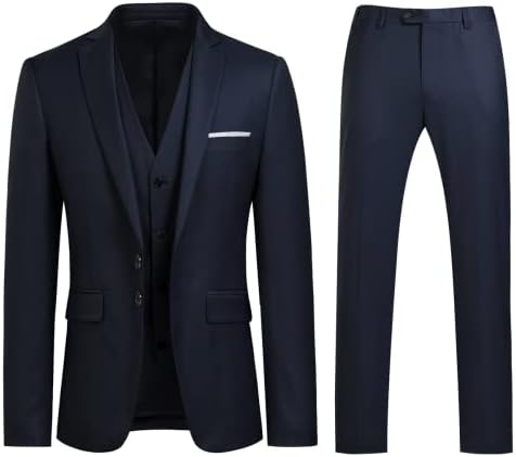 Men’s Three-Piece Tailored Suit – Smart Formal Set for Weddings and Business