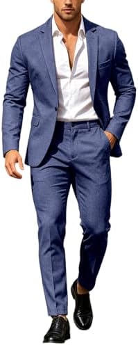 Men’s Modern Two-Piece Suit – Single-Button Blazer Set for Celebrations and Business